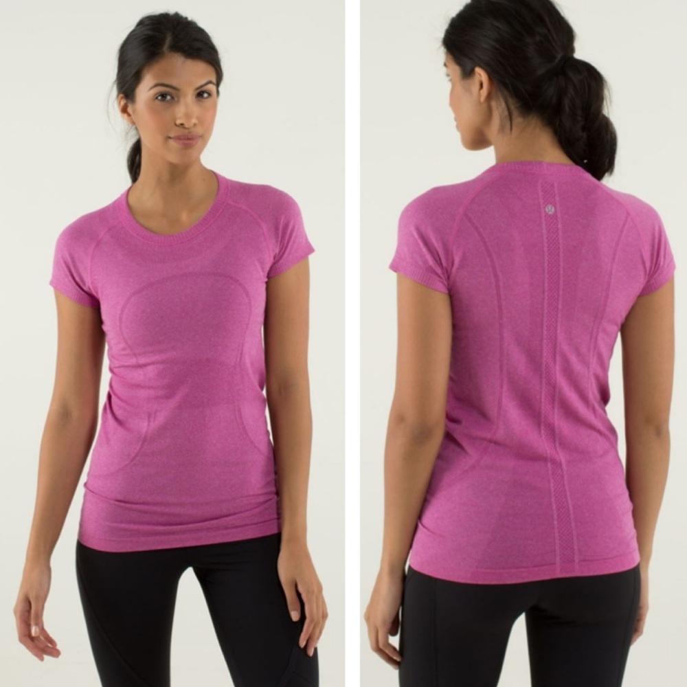 Lululemon Run Swiftly Tech Short Sleeve Shirt T Stretch Logo Lightweight Tech 8